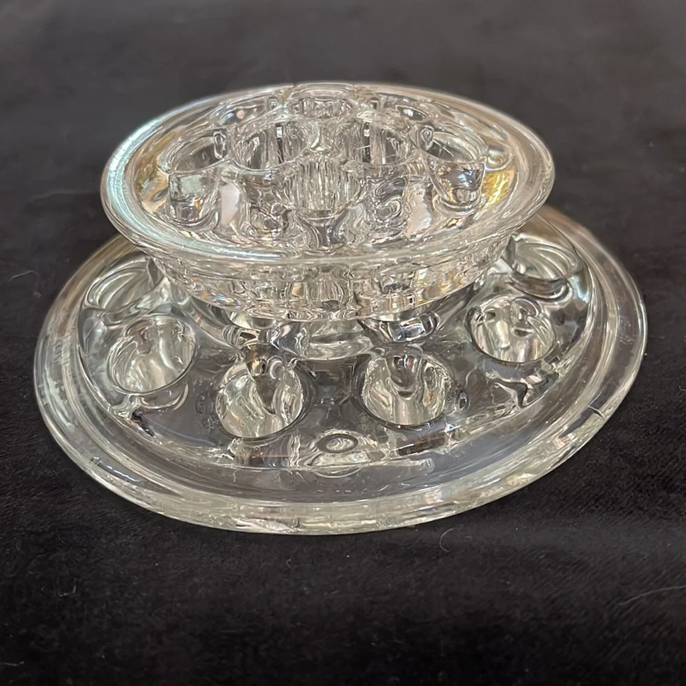 2 Vintage Glass Flower Frogs - Picture 5 of 7